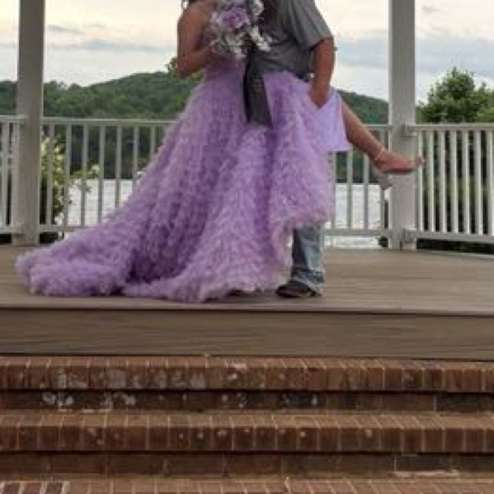 Sherri hill lavender prom dress - Picture 2 of 8